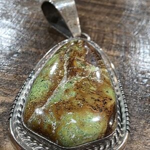 Royston Turquoise Pendant Set In Sterling Silver